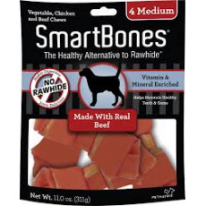 SmartBones Medium Bone Chews 5.5" - Beef 中型潔齒骨(牛肉味)  4 pack 